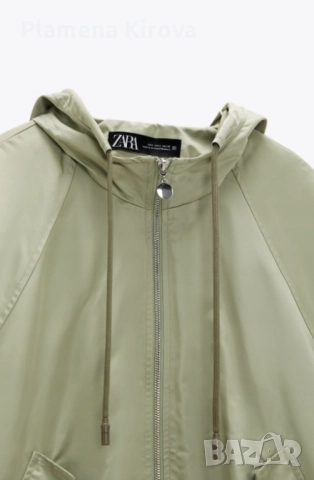 ZARA oversized яке с качулка, снимка 3 - Якета - 51992555