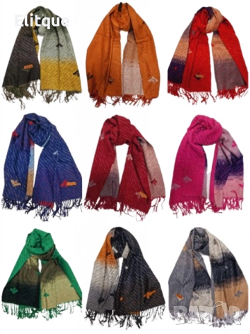 Елегантен дамски шал с омбре дизайн – Стил и топлина за всеки ден, снимка 2 - Шалове - 52832266