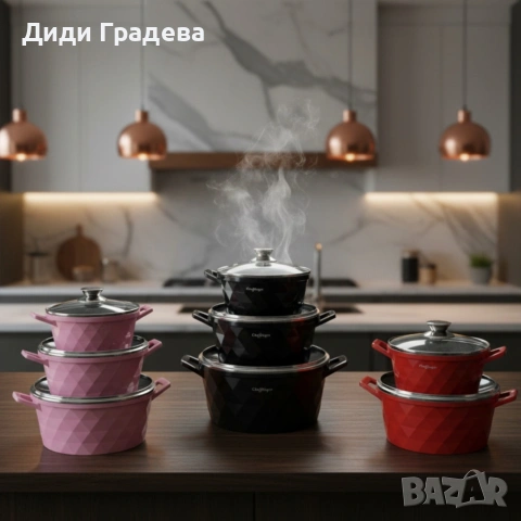 Висококачествен комплект касероли Cheffinger – елегантност, здравина и удобство в кухнята