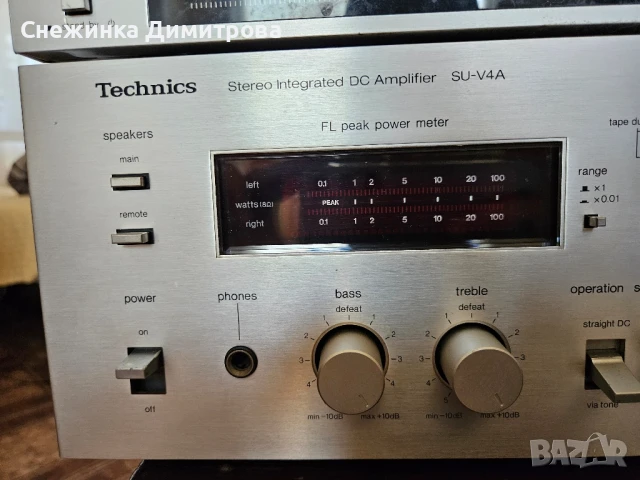 Усилвател Technics SU-V4A class A+тунер Technics ST-Z35L, снимка 2 - Аудиосистеми - 51074525
