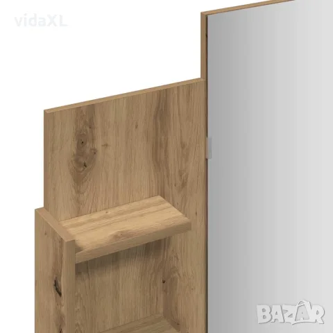 vidaXL Тоалетка с огледало, дъб артизан, 96x39x142 см, снимка 8 - Тоалетки - 56148311