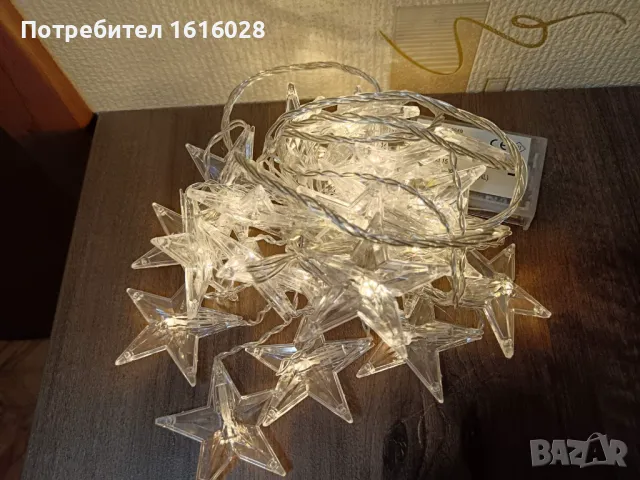 Нов герлянд - светеща завеса с 24 LED звезди., снимка 12 - Декорация за дома - 49148848