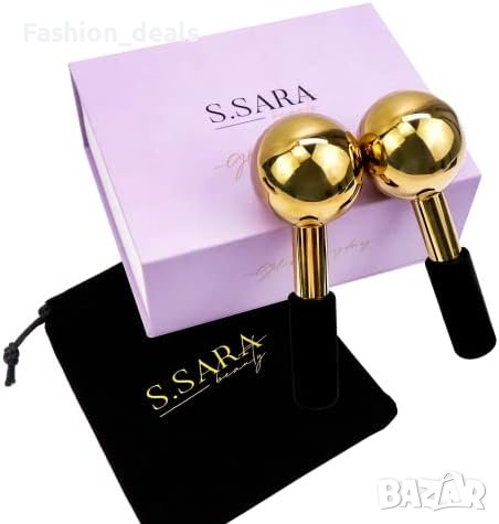 Нови 2 броя Масажен валяк за лице от неръждаема стомана/Подмладява кожата