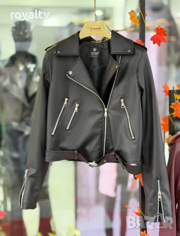 Пролетни кожени якета Два цвята , снимка 2 - Якета - 49753019