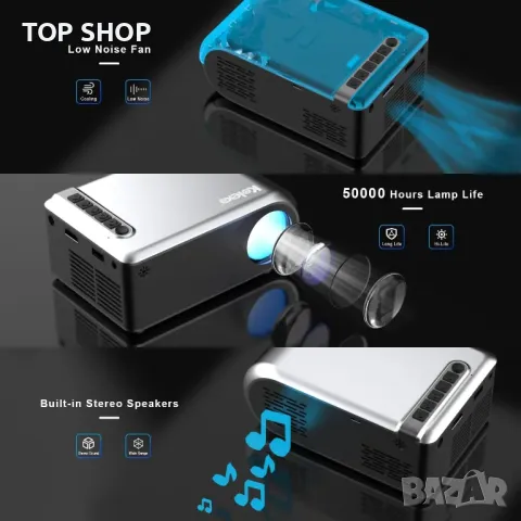 Wifi Проектор Kolexa VF210, снимка 13 - Плейъри, домашно кино, прожектори - 48657151