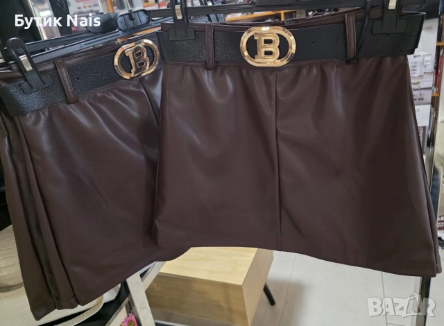 Кожен пола-панталон, снимка 2 - Поли - 51924585