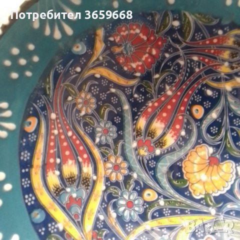 Много красива ръчно рисувана чиния, снимка 6 - Други - 41098046