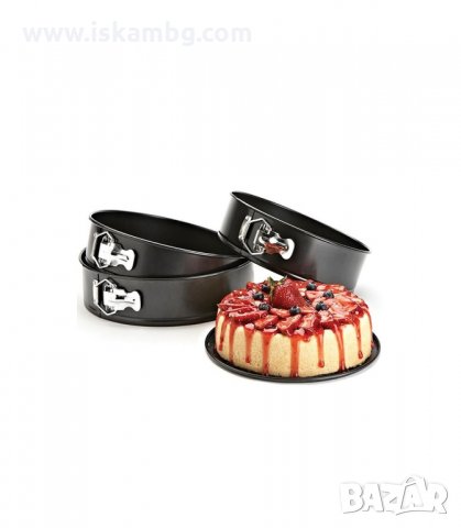 НЕЗАЛЕПВАЩИ ФОРМИ ЗА ПЕЧЕНЕ С ПАДАЩО ДЪНО - 3 БР. В КОМПЛЕКТ - код 1777, снимка 7 - Съдове за готвене - 33981417