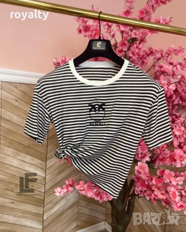 Pinko Тениска LFS Birds Stripes 9067, снимка 3 - Тениски - 52887359