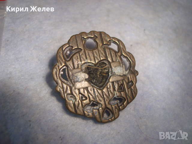 ВИНТИДЖ СЪРЧИЦЕ - МЕСИНГ АРТ НУВО ОРНАМЕНТИКА - АПЛИКАЦИЯ УКРАШЕНИЕ 3746, снимка 4 - Други - 36363935