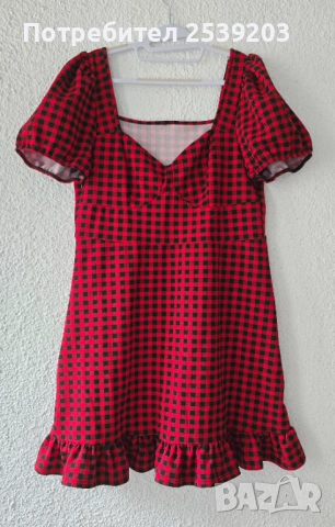 Дамска карирана рокля ХЛ-2ХЛ, снимка 6 - Рокли - 52647680