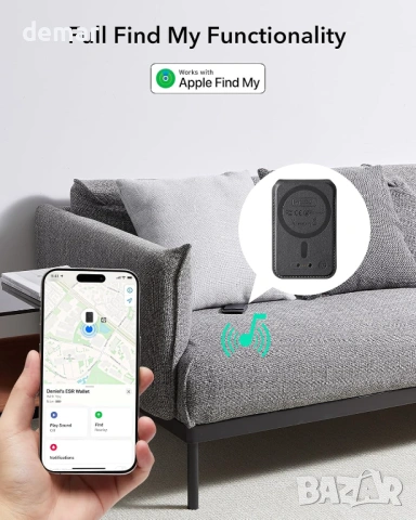 Портфейл ESR Geo MagSafe с пълна функционалност „Find My“, държач за 5 карти, RFID блокиране, черен, снимка 3 - Аксесоари за Apple - 53427138
