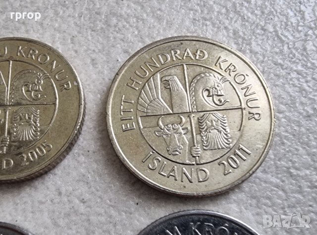 Монети. Исландия.  0.10, 1, 5  10, 50 и 100 крони. 6 бр., снимка 10 - Нумизматика и бонистика - 42314837