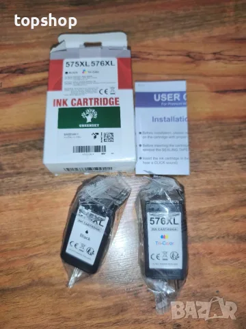 Чисто нов запечатан комплект мастилени Касети GREENSKY 575XL Black и 576XL Tri-Color за Canon   П