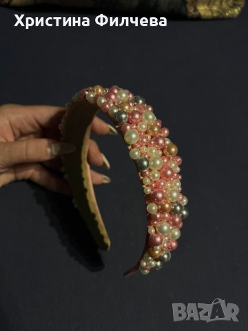 Нежна диадема от перли , снимка 12 - Полиране - 41396011