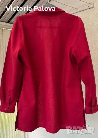 Красива плътна риза/туника  лен и памук, снимка 5 - Ризи - 42623290