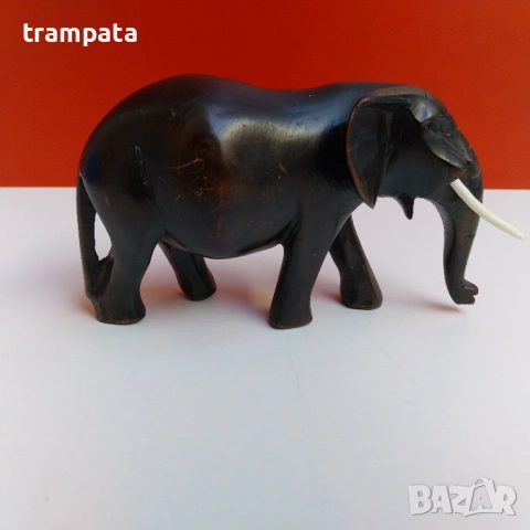 НАЙ ДОБРАТА ОФЕРТА Стара фигура на слон тъмно дърво , снимка 4 - Антикварни и старинни предмети - 53575234