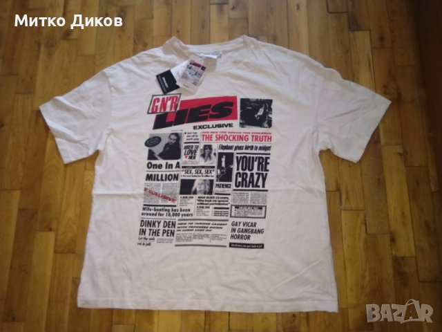 Guns N' Roses маркова тениска Pull&Bear 100%cotton размер М нова New, снимка 1 - Тениски - 42026455