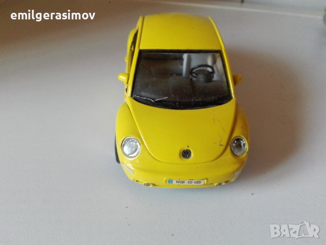 Метална количка М 1:24 - Volkswagen Ney Beetle ., снимка 5 - Колекции - 39657137