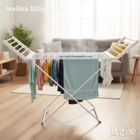 Електрическа сгъваема сушилня за дрехи с отопляеми пръчки SmartDry Fold 220 , снимка 6 - Сушилни - 52514119