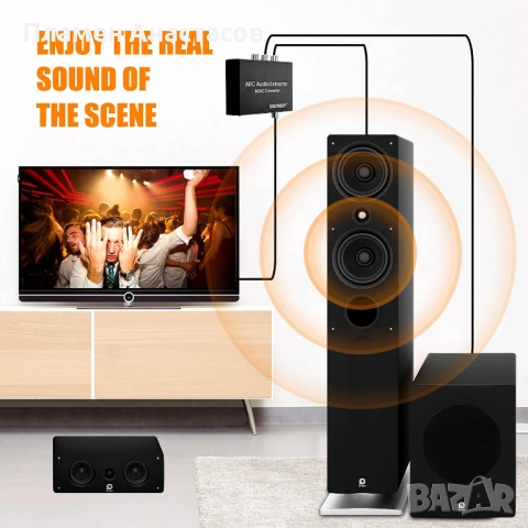 SOUTHSKY 192kHz DAC Converter – HDMI ARC аудио екстрактор към SPDIF/RCA/3.5 mm, снимка 7 - Ресийвъри, усилватели, смесителни пултове - 53826172