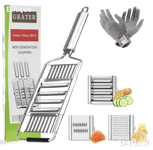 Кухненски инструмент за ренде с дръжка и три приставки , снимка 6 - Други - 52903974