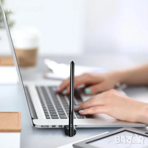Maxuni ултраскоростен USB безжичен Wifi адаптер за компютър, снимка 2 - Кабели и адаптери - 49566494