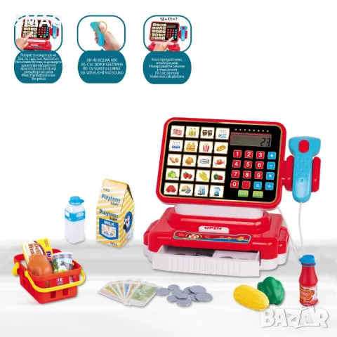 Игра каса за супермаркет със звук на скенера, светлини и аксесоари S_1230790