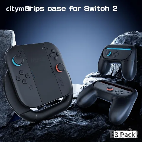 Joy-Con Grip за Nintendo Switch 2, Комплект 3 в 1 калъфи за Joy-Con Comfort Grip, снимка 5 - Аксесоари - 55790688