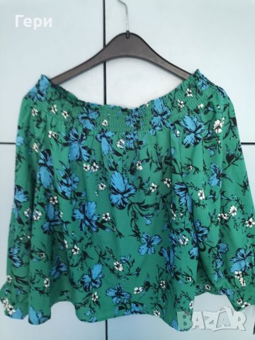 Красива синьо-зелена блузка Ginatrot, снимка 1 - Блузи с дълъг ръкав и пуловери - 41932246
