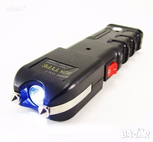 мощен електрошок за самозащита+силен акумулаторен лед фенер кучегон, снимка 5 - Бойно оръжие - 42062918