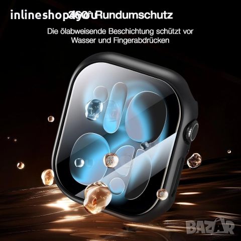Кейс + Стъклен Протектор за Apple Watch Series 11 - 42mm и 46mm, снимка 3 - Смарт гривни - 52554257