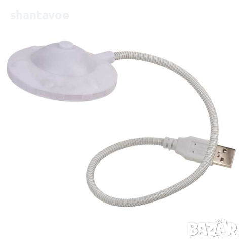 USB лампа летяща чиния с LED светлина, снимка 2 - Лед осветление - 44603048