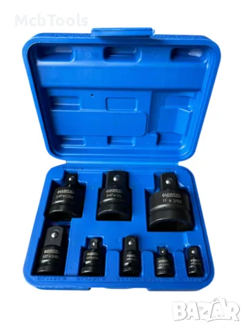 Ударни адаптери – преходници за гедоре 8 части HAWEK, снимка 3 - Гедорета - 48698252