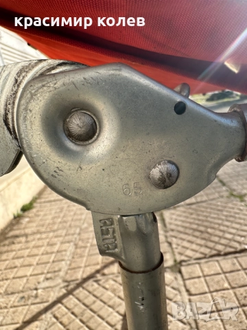  немски сгъваем шезлонг / походно легло тип „къмпинг“ с метална рамка и мек матрак, снимка 6 - Къмпинг мебели - 52914947