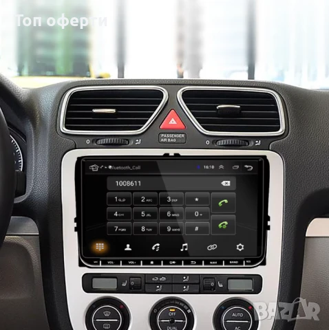 9-инчова мултимедия за VW Golf 5, 6, Polo, Passat, Touran – Android 13, CarPlay, Android Auto, 4GB R, снимка 6 - Аксесоари и консумативи - 51176482