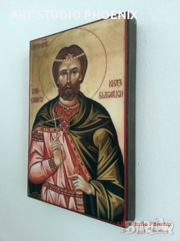 Икона на Свети Княз Боян icona Sveti Kniaz Boian, снимка 3 - Картини - 14909793