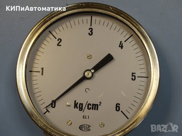 манометър CELLA ф160 0-6 kg/см2, снимка 2 - Резервни части за машини - 34641565