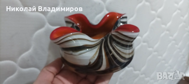 Пепелник Murano мурано за цигари стъкло, снимка 2 - Други ценни предмети - 53135497