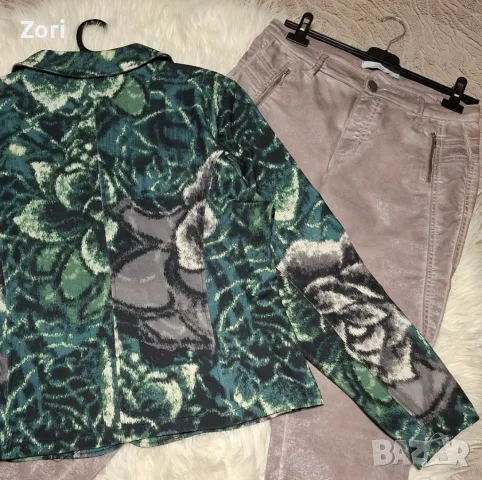 СТРАХОТНО сако в бежово-зелени цветове 2ХЛ/3ХЛ размер , снимка 8 - Сака - 47326004