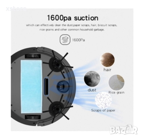Интелигентна прахосмукачка робот за сухо почистване, снимка 6 - Прахосмукачки - 52796123