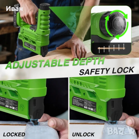 Акумулаторен пистолет за пирони Taskstar 2 в 1, снимка 5 - Такери - 53702496