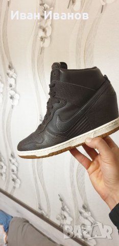 високи кецове Nike Dunk Sky Hi  Brown High Top  номер 41, снимка 10 - Маратонки - 39860982