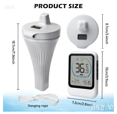 Безжичен термометър за басейн