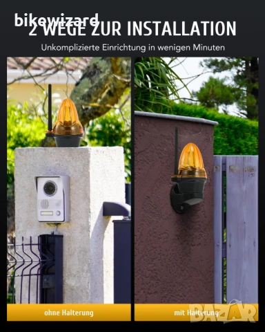 CO-Z Предупредителна светлина за отваряне на порта LED мигаща светлина НОВО, снимка 3 - Друга електроника - 53238621