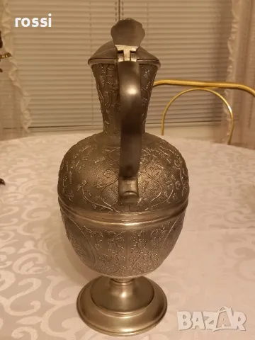 Vintage. Нов. Немски калаен сервиз за вино, ракия. Кана и 6 чаши. , снимка 4 - Антикварни и старинни предмети - 48827866