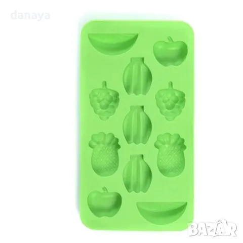 5516 Силиконова форма за лед Сърца, Мечета Грозде, Плодове, снимка 12 - Форми - 48194026
