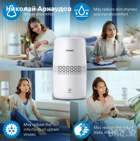 Изпарителен овлажнител Philips серия 2000, снимка 7 - Овлажнители и пречистватели за въздух - 49374661