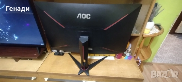 AOC 32" CQ32G 144hz 2560x1440p 2k VA curved, снимка 5 - Монитори - 52643772