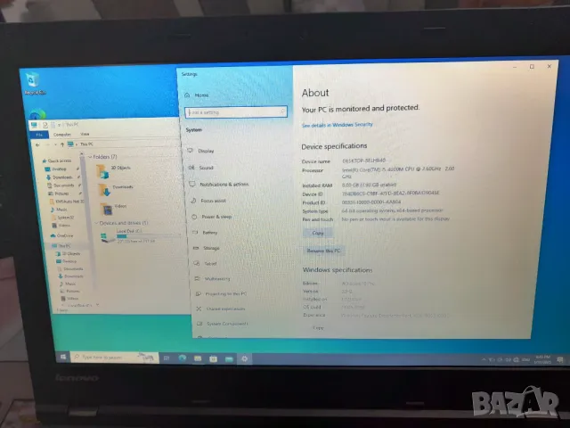 Продавам много запазен лаптоп Lenovo ThinkPad L440